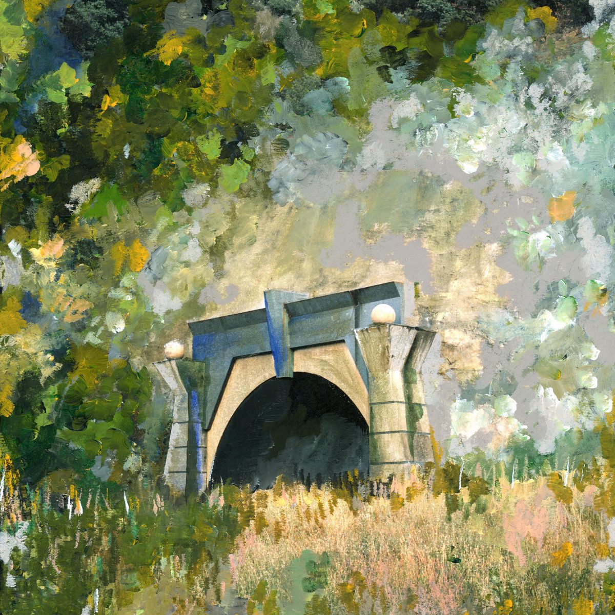 dibuix en acuarel·la d'un túnel