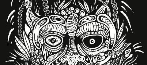 dibuix d'una màscara d'alguna tribu indigena