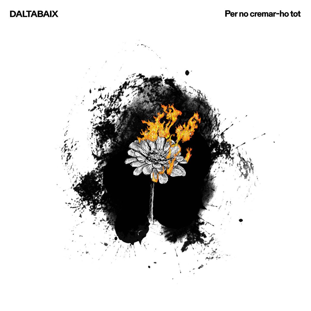 dibuix d'una flor cremant sobre una taca