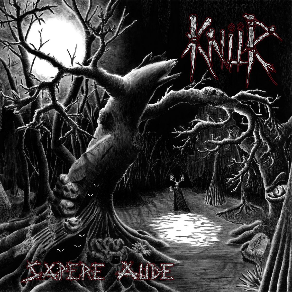 dibuix d'un bosc molt tenebrós