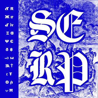 portada amb un dibuix medieval en blau amb el nom de la banda