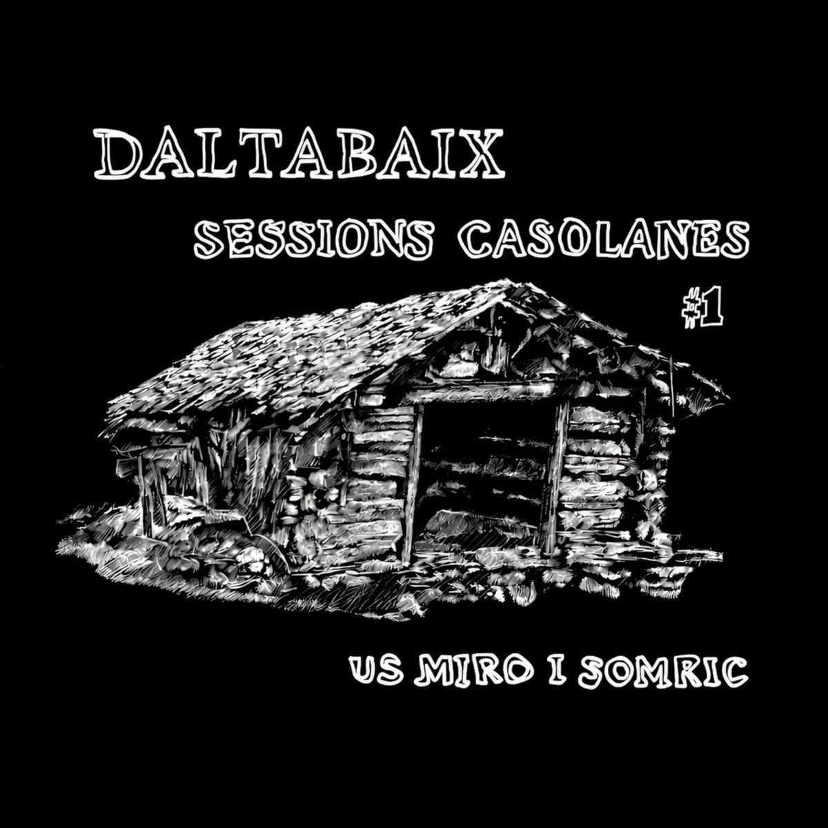 dibuix d'una cabanya de fusta